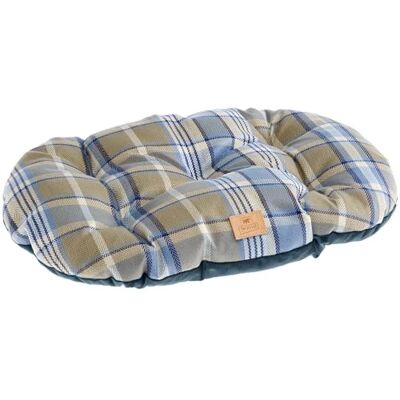Ferplast Cat And Dog Padded Cushion Scott 65/6, Double-Sided, Tartan, Soft Velvet, Washable, Blue, M Ferplast Cat And Dog Padded Cushion Scott 65/6, Double-Sided, Tartan, Soft Velvet, Washable, Blue, M