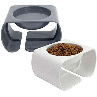Kitty City Raised Cat Food Bowl Collection/Stress Free Pet Feeder and Waterer and Slow Feed Bowls Kitty City Raised Cat Food Bowl Collection/Stress Free Pet Feeder and Waterer and Slow Feed Bowls