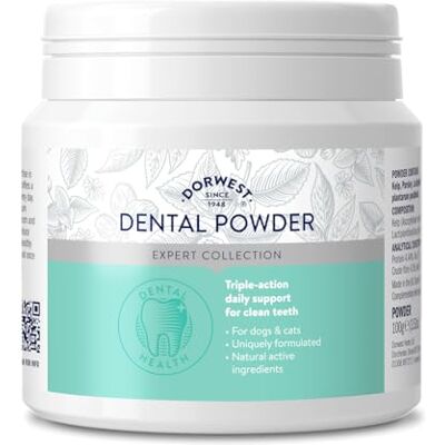 DORWEST HERBS Seaweed Dental Powder for Dogs & Cats 100g, Triple-Action Support for Clean Teeth, Healthy Gums & Fresh Breath DORWEST HERBS Seaweed Dental Powder for Dogs & Cats 100g, Triple-Action Support for Clean Teeth, Healthy Gums & Fresh Breath