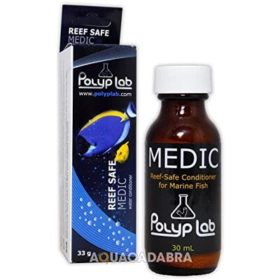 Polyp Lab Medic 30ml Water Conditioner White Plastic Reef Safe Treats Marine Ich, Freshwater Ich & Marine Velvet Polyp Lab Medic 30ml Water Conditioner White Plastic Reef Safe Treats Marine Ich, Freshwater Ich & Marine Velvet