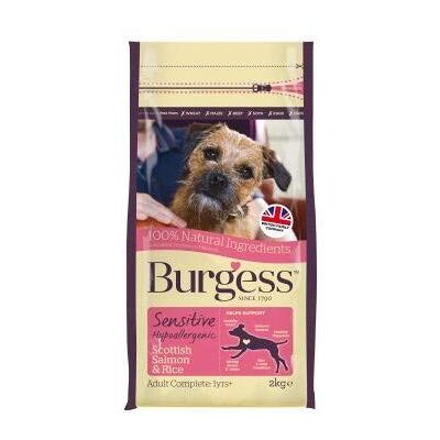 Burgess Sensitive Adult Dog Salmon & Rice 2 x 12.5kg Complete Hypoallergenic Dry Dog Food Range Key Ingredients for Supporting Dog Overall Health & Wellbeing FREE Rocco Chings Originals Burgess Sensitive Adult Dog Salmon & Rice 2 x 12.5kg Complete Hypoallergenic Dry Dog Food Range Key Ingredients for Supporting Dog Overall Health & Wellbeing FREE Rocco Chings Originals