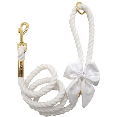 Croci Ceremony Bride Dog Leash Elegant Rope Leash with Decorative Bow for Weddings, White, 130 x 1.5 cm Croci Ceremony Bride Dog Leash Elegant Rope Leash with Decorative Bow for Weddings, White, 130 x 1.5 cm