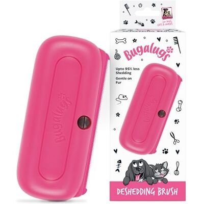 BUGALUGS Deshedding Brush for Dogs, Cats, Horses Pet Grooming Tool that is Gentle & Effective With Wide Shallow Comb, Smooth Groomer for Dog, Cat and Horse BUGALUGS Deshedding Brush for Dogs, Cats, Horses Pet Grooming Tool that is Gentle & Effective With Wide Shallow Comb, Smooth Groomer for Dog, Cat and Horse