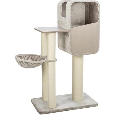 Trixie Cat Tree Marina Multi Level Cat Tower With Padded Platforms And Fully Wrapped Scratching Posts, 132 Cm, Grey, Comfortable & Stable Cat Tree 48150 Trixie Cat Tree Marina Multi Level Cat Tower With Padded Platforms And Fully Wrapped Scratching Posts, 132 Cm, Grey, Comfortable & Stable Cat Tree 48150