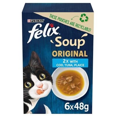 Felix - Soup Wet Cat Food - 6x48g Pouches Cat Food Felix - Soup Wet Cat Food - 6x48g Pouches Cat Food