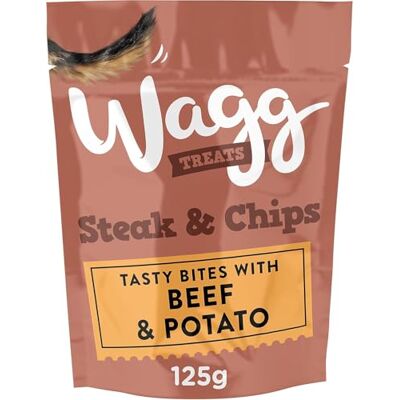 Wagg - Steak & Chips - 125g - 7 Pack - Dog Treats Wagg - Steak & Chips - 125g - 7 Pack - Dog Treats