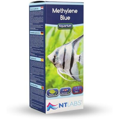 NT Labs Aquarium Methylene Blue (100ml Treats 900L) Treats bacterial, fungal & protozoan infections. Protects vulnerable fish eggs & fry from harmful fungus growth. NT Labs Aquarium Methylene Blue (100ml Treats 900L) Treats bacterial, fungal & protozoan infections. Protects vulnerable fish eggs & fry from harmful fungus growth.