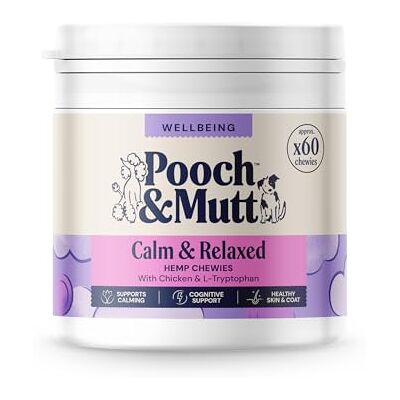 Pooch & Mutt Calming Supplement, Chewies Treats, 60 Chewies (80g) Pooch & Mutt Calming Supplement, Chewies Treats, 60 Chewies (80g)