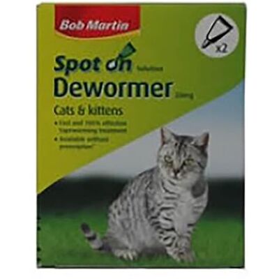 Bob Martin - Clear Wormer for Cats - Pack Of 2 Pipettes Bob Martin - Clear Wormer for Cats - Pack Of 2 Pipettes