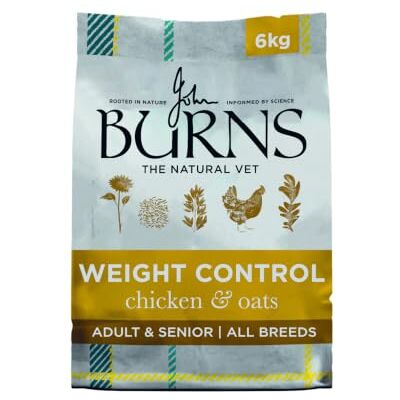 Burns Pet Nutrition Hypoallergenic Complete Dry Dog Food Adult and Senior Dog Weight Control Chicken and Oats 6 kg Burns Pet Nutrition Hypoallergenic Complete Dry Dog Food Adult and Senior Dog Weight Control Chicken and Oats 6 kg