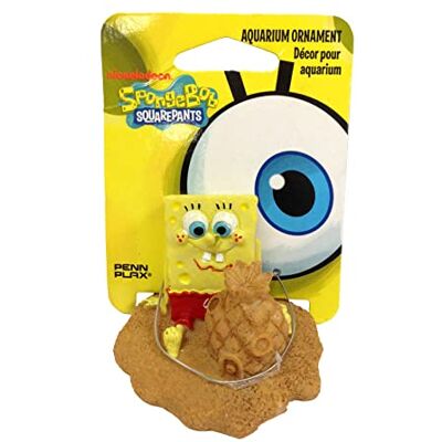 Penn-Plax Spongebob Squarepants & Sandcastle 2"" Aquarium Ornament Penn-Plax Spongebob Squarepants & Sandcastle 2"" Aquarium Ornament
