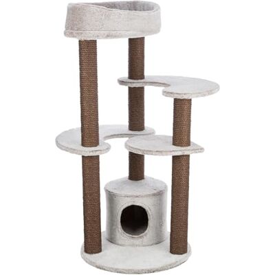 Trixie Cat Tree Afonso 53 in Grey/Brown – Multi-Level Cat Scratching Post with Cat Cave & Sisal Scratching Options – Cosy & Sturdy – 44456 Trixie Cat Tree Afonso 53 in Grey/Brown – Multi-Level Cat Scratching Post with Cat Cave & Sisal Scratching Options – Cosy & Sturdy – 44456