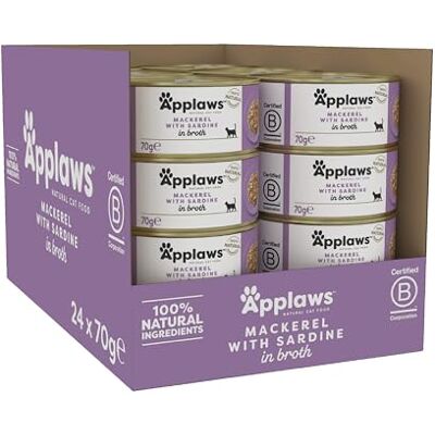 Applaws - Mackerel with Sardine in Broth - 70 g - Wet Cat Food Applaws - Mackerel with Sardine in Broth - 70 g - Wet Cat Food