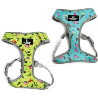 Ancol - Dino Ice Cream Reversible Dog Harness - Harness Ancol - Dino Ice Cream Reversible Dog Harness - Harness
