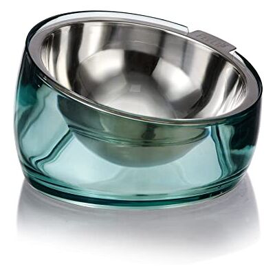 Felli Pet Oblik Raised Dog Food Bowl Stainless Steel Slanted Oval Dish Dishwasher Safe, No Spill for Small Medium Frenchie Bulldog, Elevated Acrylic Stand Tilted Metal Feeder (1.5Cups, Classic) Felli Pet Oblik Raised Dog Food Bowl Stainless Steel Slanted Oval Dish Dishwasher Safe, No Spill for Small Medium Frenchie Bulldog, Elevated Acrylic Stand Tilted Metal Feeder (1.5Cups, Classic)