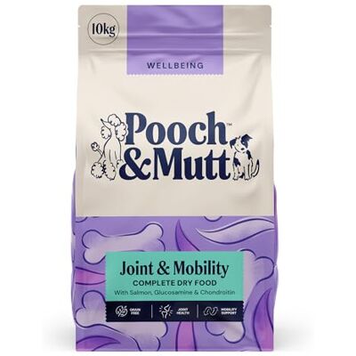 Pooch & Mutt Joint Care Complete Dry Dog Food Grain Free (Regular Sized Kibble), for Mobility Support and Joint Aid, Salmon and Sweet Potato, 10kg (packaging may vary) Pooch & Mutt Joint Care Complete Dry Dog Food Grain Free (Regular Sized Kibble), for Mobility Support and Joint Aid, Salmon and Sweet Potato, 10kg (packaging may vary)