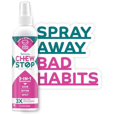 TropiClean Chew Stop Behavior Aid Dog & Home Spray, 236ml TropiClean Chew Stop Behavior Aid Dog & Home Spray, 236ml
