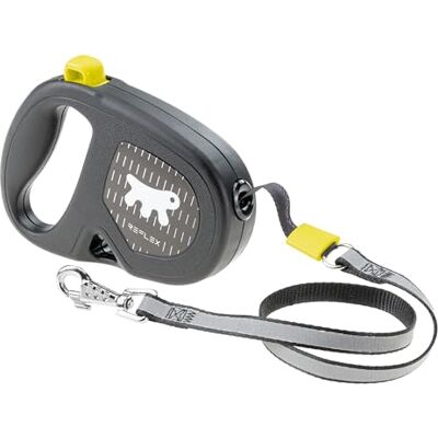 Ferplast FLIPPY ONE REFLEX Reflective Extendable Dog Lead Evening Walks Bag Holder Lock & Release Button Ergonomic Design Cord Max 12 Kg 4.5m, Yellow Ferplast FLIPPY ONE REFLEX Reflective Extendable Dog Lead Evening Walks Bag Holder Lock & Release Button Ergonomic Design Cord Max 12 Kg 4.5m, Yellow