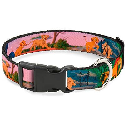 Buckle Down PC-WDY039-NM Pet Collar - Simba & Nala Scene Buckle Down PC-WDY039-NM Pet Collar - Simba & Nala Scene
