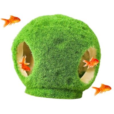 MiOYOOW Realistic Moss Cave, Resin Fish Tank Hideout with Flocking Texture, Reptile Moss Hide Decor for Betta Shrimp Habitat MiOYOOW Realistic Moss Cave, Resin Fish Tank Hideout with Flocking Texture, Reptile Moss Hide Decor for Betta Shrimp Habitat