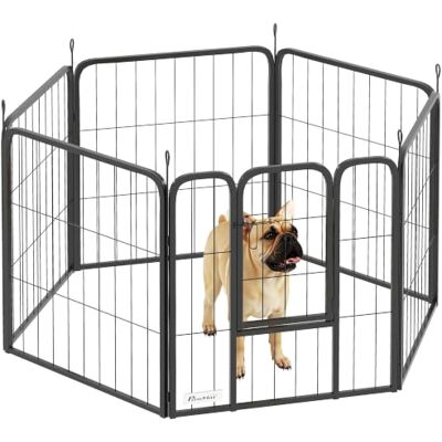 PawHut - 6 Panels Dog Playpen - 60cm High - Dog Playpen PawHut - 6 Panels Dog Playpen - 60cm High - Dog Playpen