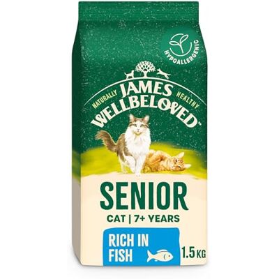 James Wellbeloved Hypoallergenic Dry Cat Food for Senior Cats Fish 1.5 kg James Wellbeloved Hypoallergenic Dry Cat Food for Senior Cats Fish 1.5 kg