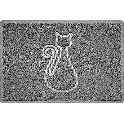 Nicoman CAT Shape Cat Litter Box Mat, Dog Food Feeding Tray Matt, Non-Slip, Easy Clean, Washable(60x40cm,Small),GREY Nicoman CAT Shape Cat Litter Box Mat, Dog Food Feeding Tray Matt, Non-Slip, Easy Clean, Washable(60x40cm,Small),GREY