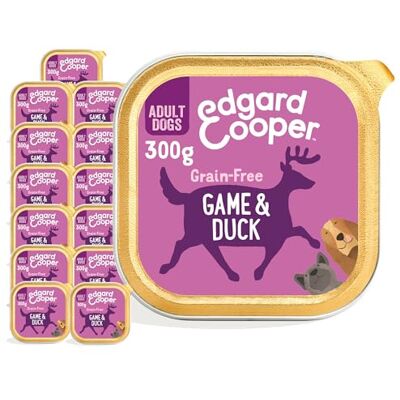 Edgard & Cooper Edgard Cooper Grain-Free Wet Dog Food for Adults Dogs, GameDuck 18 x 300g, Natural Dogs Food in Cup with Fresh Meat Amino Acids, Gluten-Free, High Protein Edgard & Cooper Edgard Cooper Grain-Free Wet Dog Food for Adults Dogs, GameDuck 18 x 300g, Natural Dogs Food in Cup with Fresh Meat Amino Acids, Gluten-Free, High Protein