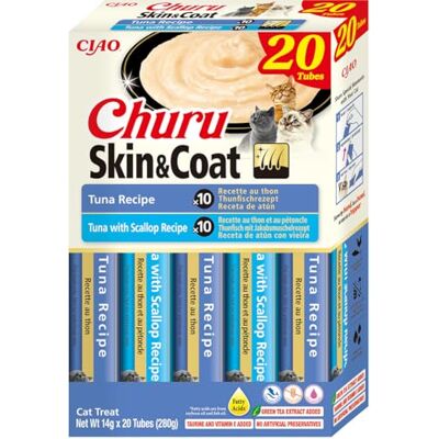 INABA Churu Skin Coat 20x14g - Cat Treats INABA Churu Skin Coat 20x14g - Cat Treats