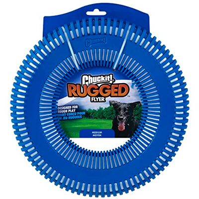 Chuckit! Rugged Flyer – Durable Frisbee Dog Toy for Fetch and Tug of War, Floats on Water, Perfect for Outdoor Play (Pack of 1) Chuckit! Rugged Flyer – Durable Frisbee Dog Toy for Fetch and Tug of War, Floats on Water, Perfect for Outdoor Play (Pack of 1)