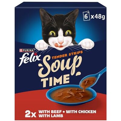 Felix - Soup Tender Strips Farm Selection - 6x48g - Cat Food Felix - Soup Tender Strips Farm Selection - 6x48g - Cat Food