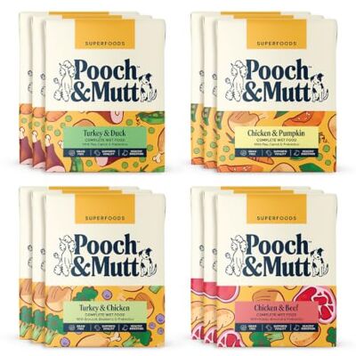 Pooch & Mutt Variety Pack, Complete Wet Dog Food, 12x375g Pooch & Mutt Variety Pack, Complete Wet Dog Food, 12x375g