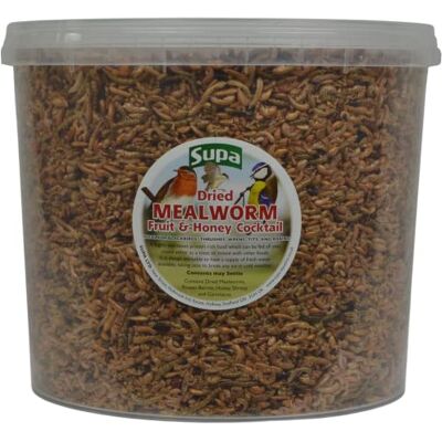 Supa Dried Mealworm, Fruit & Honey Cocktail Mix for Wild Birds 3 Litre Bucket High Energy Protein Rich Treat For Garden Birds Attract More Birds To Your Garden Quality Wild Bird Food. Supa Dried Mealworm, Fruit & Honey Cocktail Mix for Wild Birds 3 Litre Bucket High Energy Protein Rich Treat For Garden Birds Attract More Birds To Your Garden Quality Wild Bird Food.