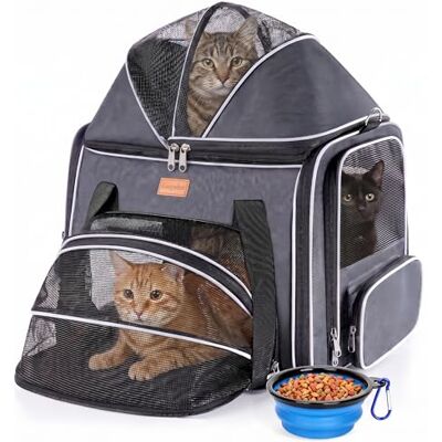 Morpilot Cat Carrier Top Expandable Cat Carrier Handbag, Extra Stable Dog Carrier, Breathable Mesh Fabric Bag for Pets Morpilot Cat Carrier Top Expandable Cat Carrier Handbag, Extra Stable Dog Carrier, Breathable Mesh Fabric Bag for Pets