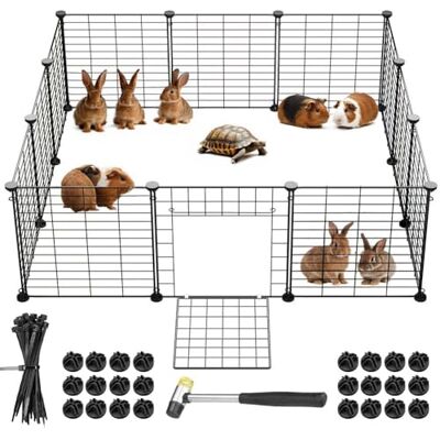BAKAJI Animal Enclosure Small Pets with Door - 12 pcs BAKAJI Animal Enclosure Small Pets with Door - 12 pcs