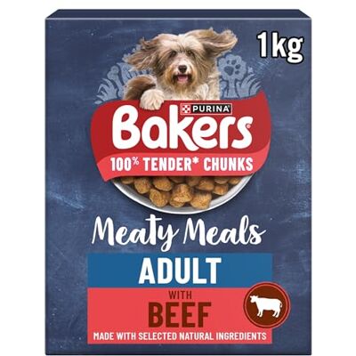 Purina BAKERS - Meaty Meals Beef Dry Dog Food - 1kg Purina BAKERS - Meaty Meals Beef Dry Dog Food - 1kg