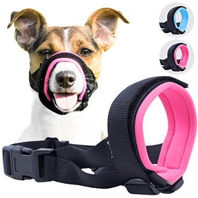 GoodBoy Gentle Muzzle Guard for Dogs Prevents Biting and Unwanted Chewing Safely New Secure Comfort Fit Soft Neoprene Padding No More Chafing Training Guide Helps Build Bonds with Pet (XL, Pink) GoodBoy Gentle Muzzle Guard for Dogs Prevents Biting and Unwanted Chewing Safely New Secure Comfort Fit Soft Neoprene Padding No More Chafing Training Guide Helps Build Bonds with Pet (XL, Pink)