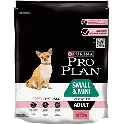Pro Plan Purina Small & Mini, Dry Food for Adult Dogs with Optiderma, Salmon Flavor 700 g Pro Plan Purina Small & Mini, Dry Food for Adult Dogs with Optiderma, Salmon Flavor 700 g