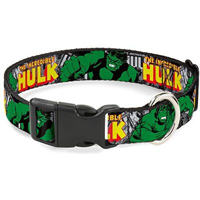 Buckle-Down Plastic Clip Collar THE INCREDIBLE HULK Action Poses/Stacked Comics Buckle-Down Plastic Clip Collar THE INCREDIBLE HULK Action Poses/Stacked Comics