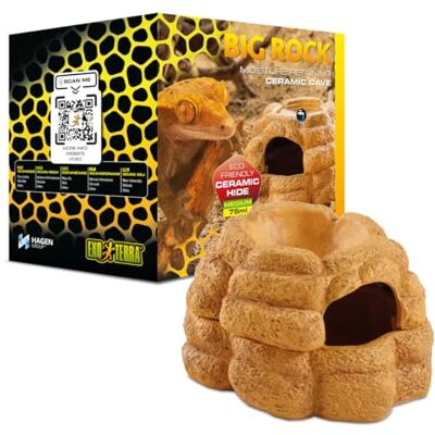 Exo Terra Big Rock Brown Ceramic Reptile Hideout - Reptile Hideout Exo Terra Big Rock Brown Ceramic Reptile Hideout - Reptile Hideout