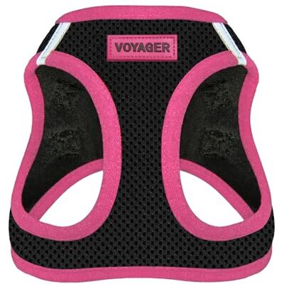 Best Pet Supplies Voyager Step-in Air Dog Harness All Weather Mesh Step in Vest Harness for Small and Medium Dogs by Pink Trim, S Best Pet Supplies Voyager Step-in Air Dog Harness All Weather Mesh Step in Vest Harness for Small and Medium Dogs by Pink Trim, S
