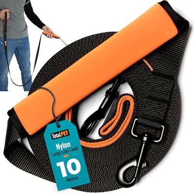 Total Pet 10m Training Lead for Dogs & Puppy Long Line Leash With Control Handle For Recall/Obedience Training Total Pet 10m Training Lead for Dogs & Puppy Long Line Leash With Control Handle For Recall/Obedience Training