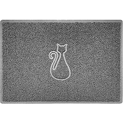 Nicoman CAT Shape Cat Litter Box Mat, Dog Food Feeding Tray Matt, Non-Slip, Easy Clean, Washable(90x60cm,Large),GREY Nicoman CAT Shape Cat Litter Box Mat, Dog Food Feeding Tray Matt, Non-Slip, Easy Clean, Washable(90x60cm,Large),GREY