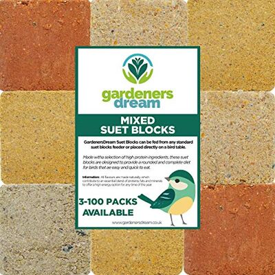 GardenersDream - Suet Block - Peanut - 25 - Bird food GardenersDream - Suet Block - Peanut - 25 - Bird food