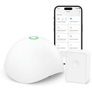 meross Smart Water Detector with Hub, Smart Water Alarm with App Alert, Water Leak Detector Replaceable Batteries, Wireless Flood Sensor, Interlinked, Apple HomeKit Supported, IP67 meross Smart Water Detector with Hub, Smart Water Alarm with App Alert, Water Leak Detector Replaceable Batteries, Wireless Flood Sensor, Interlinked, Apple HomeKit Supported, IP67