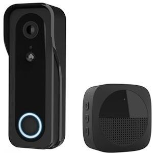 Trust Video Doorbell Camera with Chime, Wireless or Wired Use, Wi-Fi 2.4GHz, Video 2k HD 3MP, Motion Detection, 2-Way Audio, 30 Ringtones, Night Vision, WiFi Ring Door Bells with Camera, Black Trust Video Doorbell Camera with Chime, Wireless or Wired Use, Wi-Fi 2.4GHz, Video 2k HD 3MP, Motion Detection, 2-Way Audio, 30 Ringtones, Night Vision, WiFi Ring Door Bells with Camera, Black