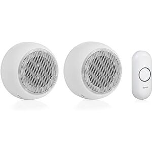 Byron DBY-23514UK Wireless Plug In Doorbell Set, 175m Range, 8 Melodies, Visual Alert System White Byron DBY-23514UK Wireless Plug In Doorbell Set, 175m Range, 8 Melodies, Visual Alert System White