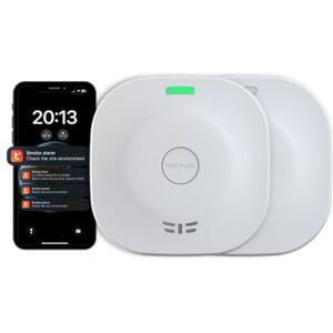 SafeFlame WiFi Smoke Detector, 10-Year Battery Fire Alarm with App Alerts, LED Indicators & 85 dB Siren, Easy Install, 2-Pack SafeFlame WiFi Smoke Detector, 10-Year Battery Fire Alarm with App Alerts, LED Indicators & 85 dB Siren, Easy Install, 2-Pack