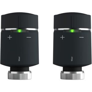 Drayton by Schneider Electric Wiser By Drayton Smart TRV Radiator Valve (2 Pack) Anthracite Radiator Thermostat for Existing Wiser Heating Systems Drayton by Schneider Electric Wiser By Drayton Smart TRV Radiator Valve (2 Pack) Anthracite Radiator Thermostat for Existing Wiser Heating Systems