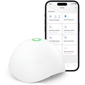 meross Water Leak Detector Hub Needed, Smart Water Alarm, App Alert, Replaceable batteries, Interlinked, Apple HomeKit Supported, Wireless IP67 Flood Sensor, for Kitchen Bathroom Basement Garage meross Water Leak Detector Hub Needed, Smart Water Alarm, App Alert, Replaceable batteries, Interlinked, Apple HomeKit Supported, Wireless IP67 Flood Sensor, for Kitchen Bathroom Basement Garage